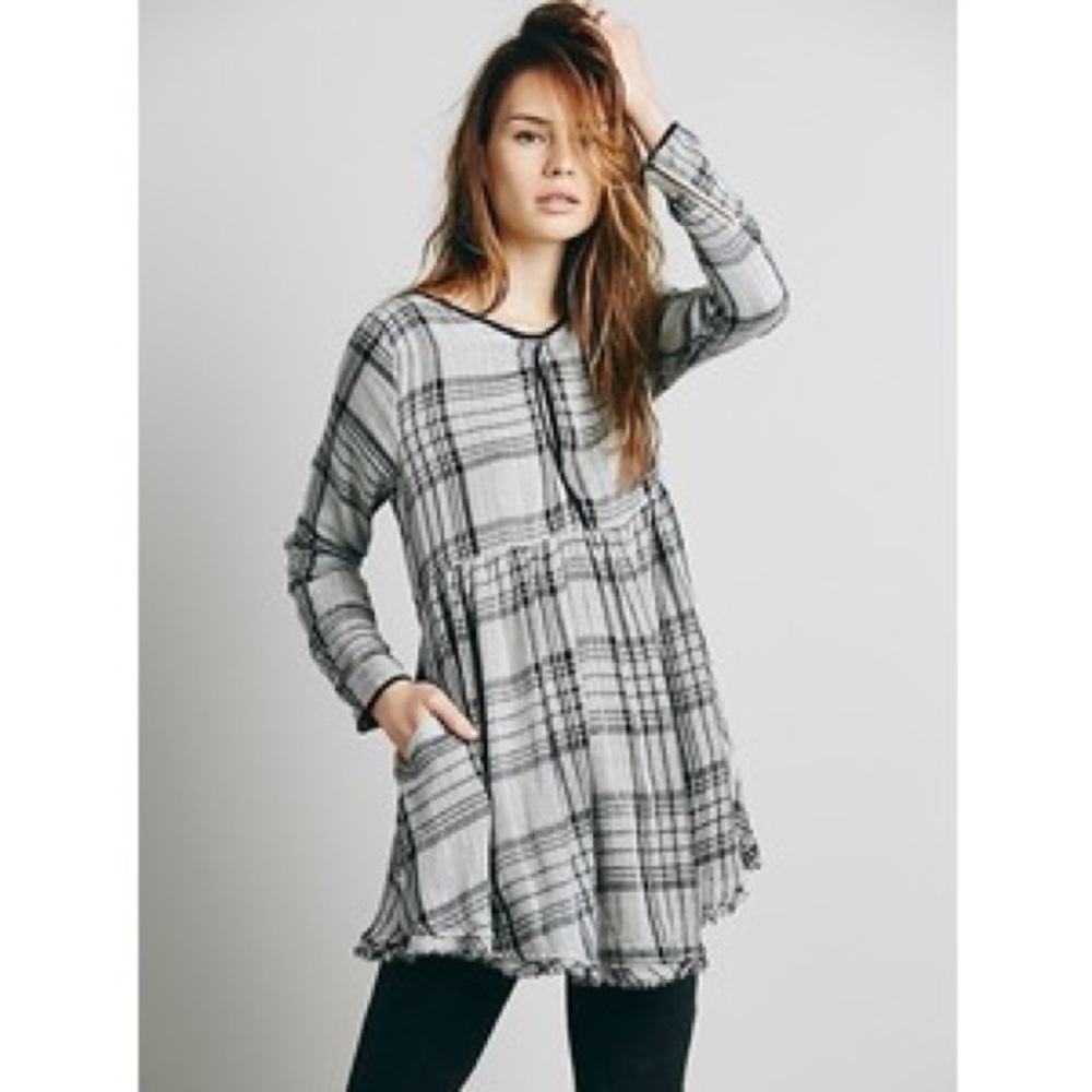Free people plaid tunic